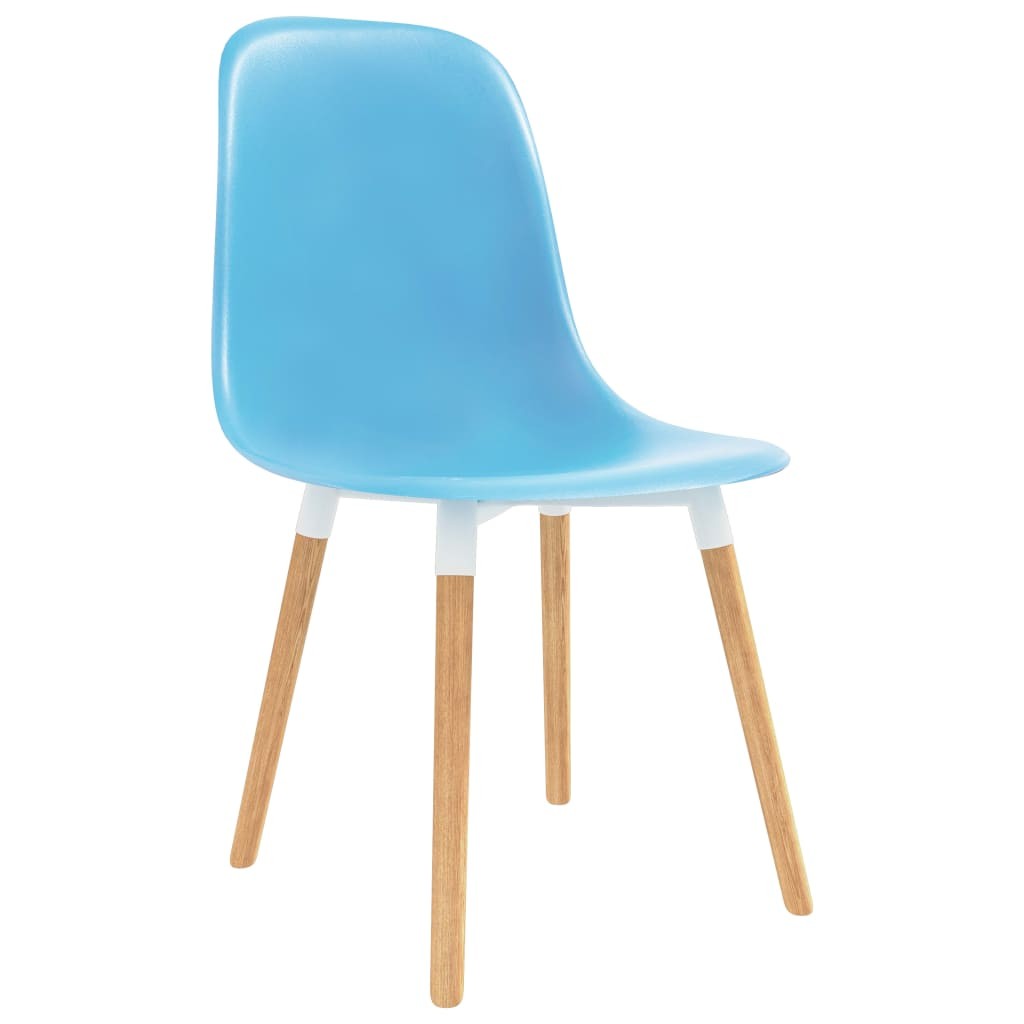 Dining Chairs 4 pcs Blue Plastic
